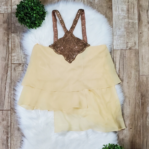 BCBGMAXAZRIA Beverly Embroidered Tulle-Trimmed Top - Picture 4 of 8